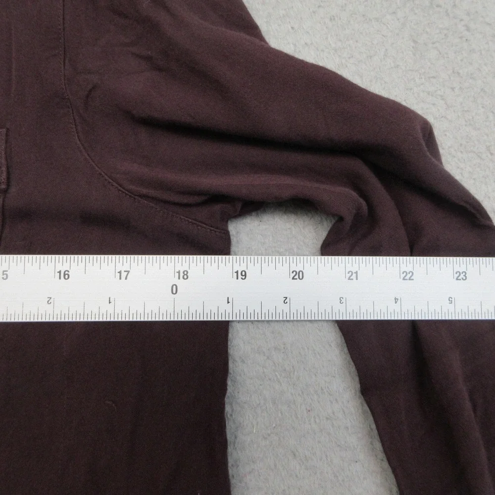 Lands End Pajama Set Women S Red Viscose Button Front Top Pants Soft Lounge